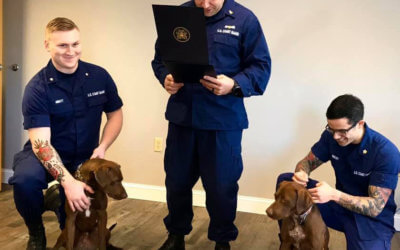 Michigan Coast Guard Station Promotes Dogs During Ceremony